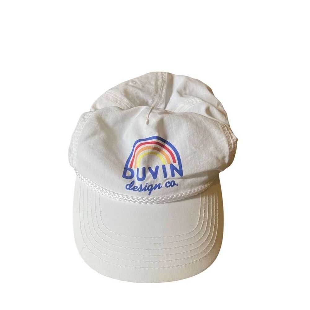Duvin Design Co Unisex White Adjustable Baseball Cap Snapback Hat